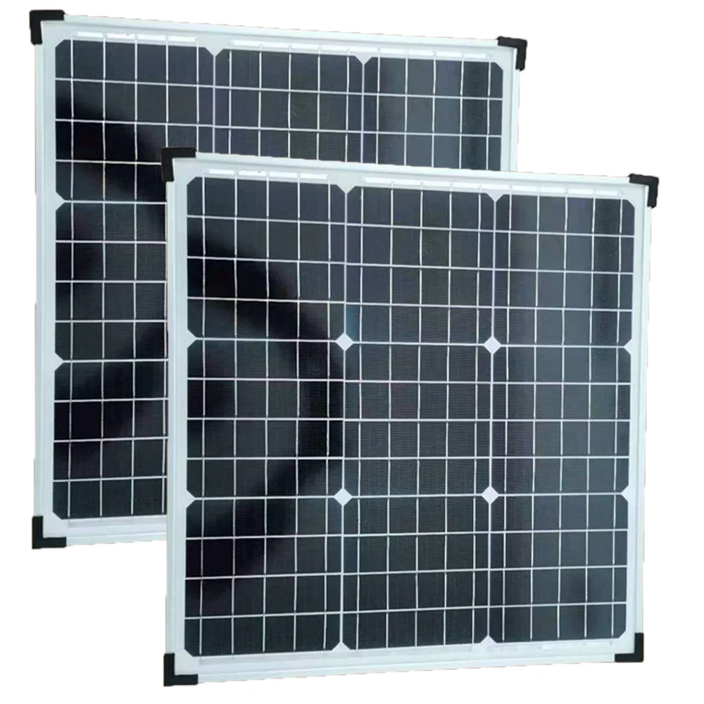 

Комплект солнечных панелей, система 12 В, 50 Вт, 2 шт., выходная мощность 100 Вт, монокристаллический солнечный элемент для зарядного устройства