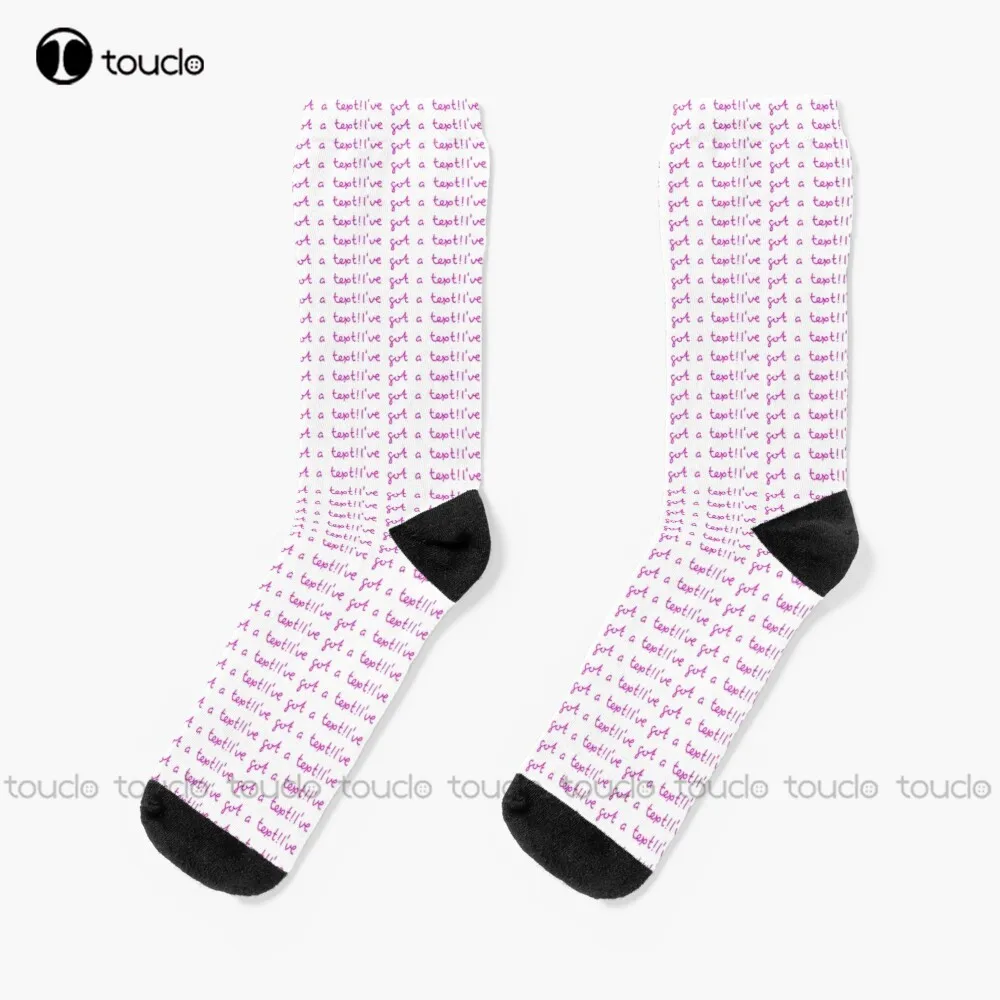 

New Love Island - I'Ve Got A Text! Socks White Long Socks Personalized Custom Unisex Adult Socks Popularity Gifts