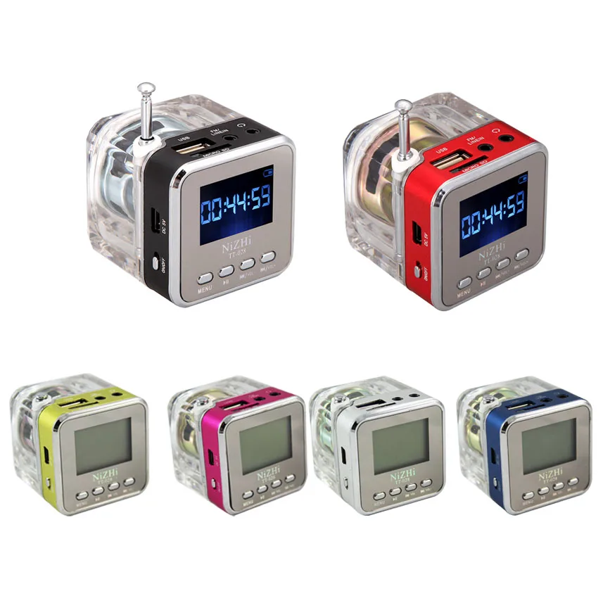UXCELLMO NiZHi TT-028 LCD дисплей Micro SD TF USB диск mp3 плеер FM радио мини колонки | Электроника