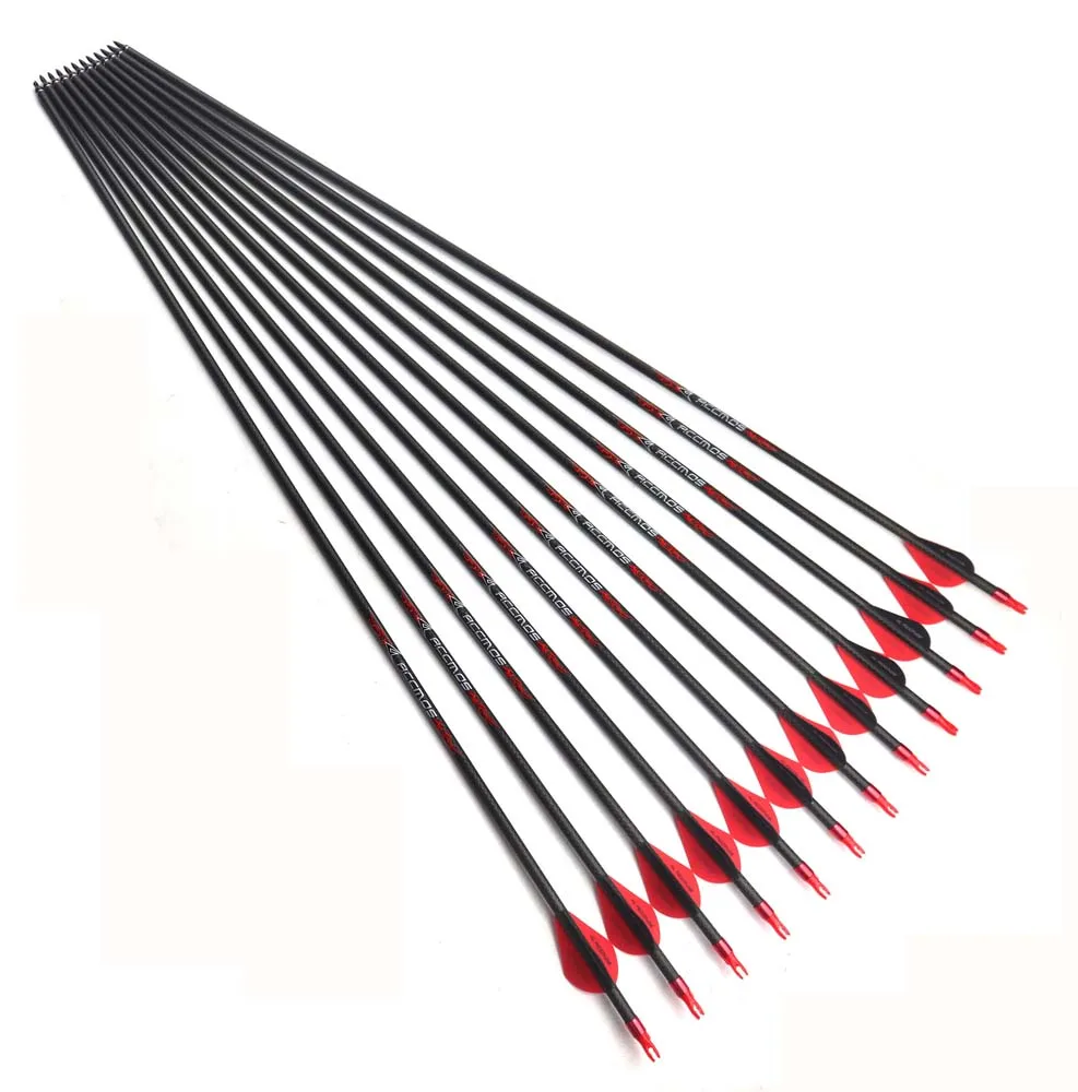 Раптор вала 3K 32 дюйма 6/12 шт. стрела из чистого карбона ID 6 2 мм позвоночник 200 500 с