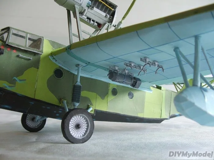 Nave espacial de reconocimiento de agua de mbr-2 sovi&eacute;tico, avi&oacute;n artesanal, KIT de papel, rompecabezas de juguete hechos a mano, accesorios de pel&iacute;cula de regalo-4