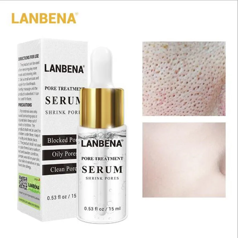 LANBENA Сыворотка для лица сужает поры лечение пор сывороточная эссенция снимает сухость контроль масла укрепляющее масло увлажняющее уход за кожей