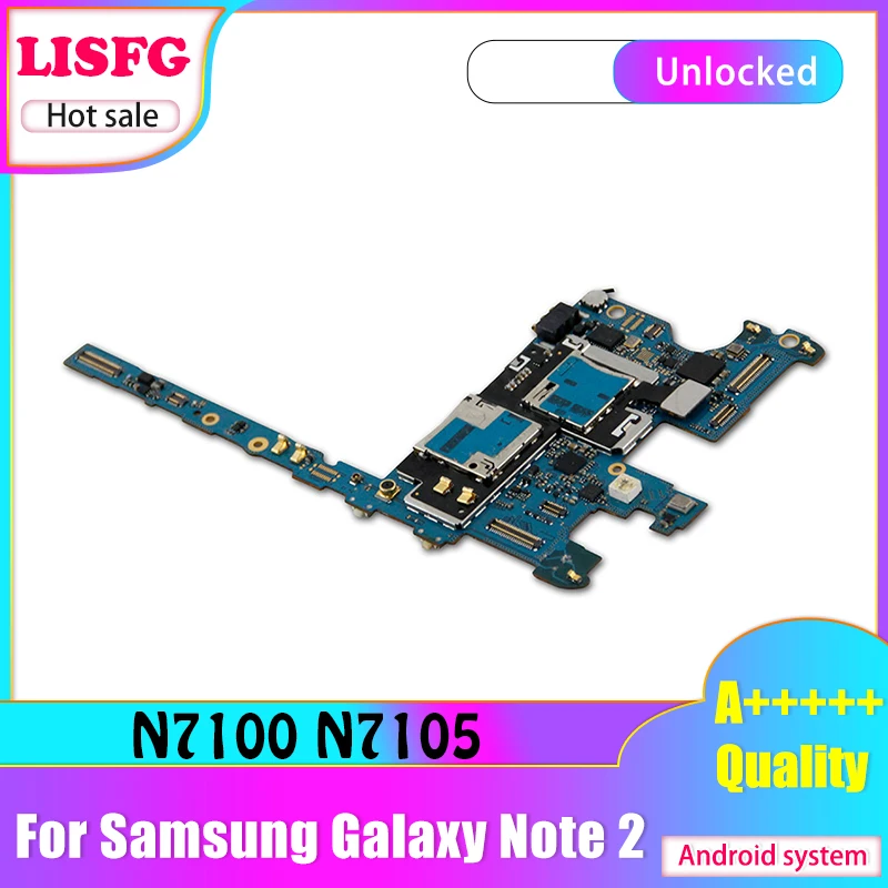 Материнская плата Samsung Galaxy Note 2 N7100 N7105 оригинальная материнская для европейская