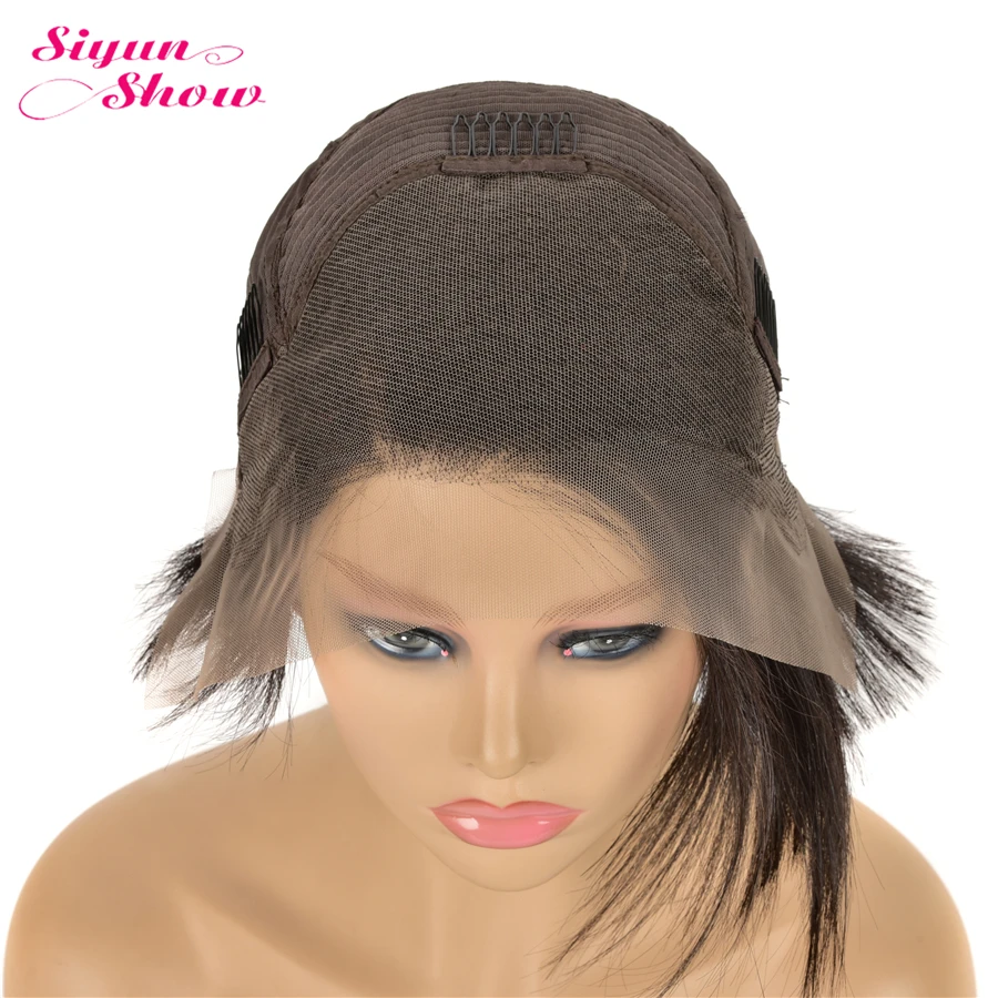 Siyun Show Pixie Cut парик с коротким кружевным фронтом человеческие волосы парики