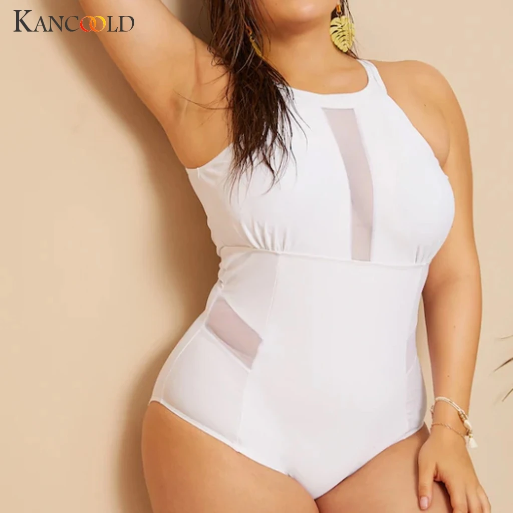 KANCOOLD сексуальный купальник размера плюс женский черный пуш ап монокини открытая