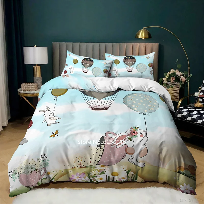 

Animal Park Children Cartoon Bedding Set 2-3 High Quality Giraffe Bear Fox Rabbit Elephant Design Children Animal Room Decor