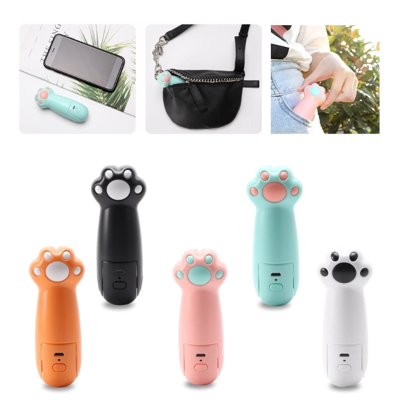 

Portable Cat Paw Shaped Handheld Mini Air Cooler Fan USB Rechargeable Small Personal Cooling Tools for Home Office Outdoor 19QE
