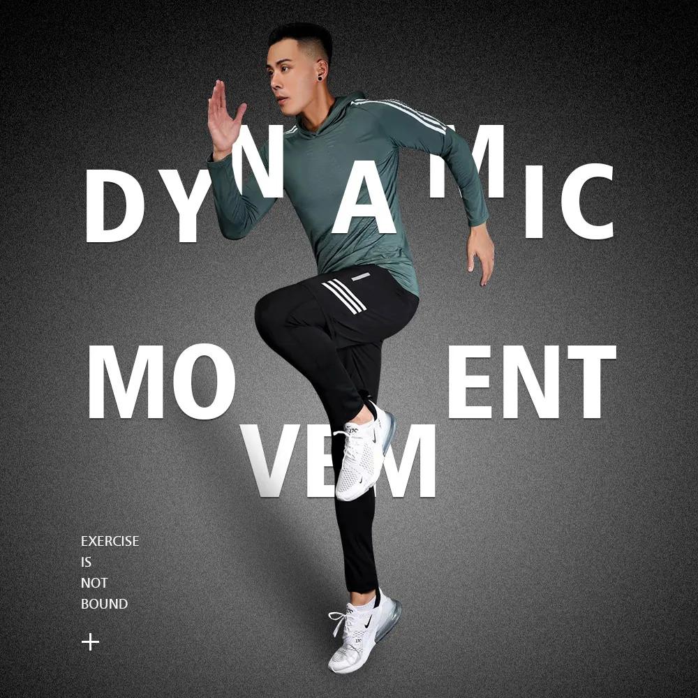 Men's Fitness Gym Training Sportswear Workout Clothes Athletic Workout Suits Running Jogging Sports Clothes Dry Fit