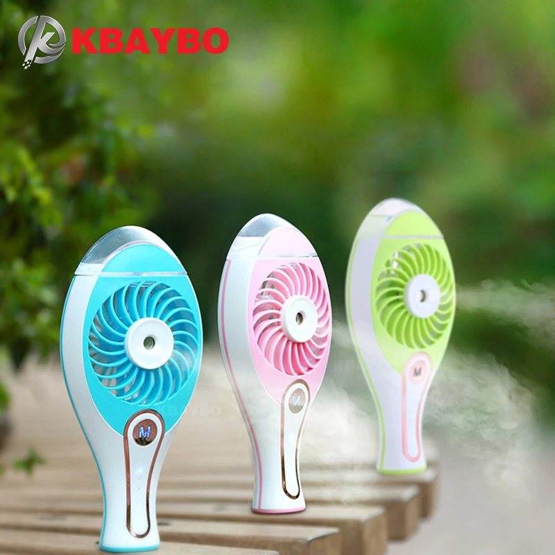 

KBAYBO Portable USB Fan Cooler Mini Handy Small USB Cooling Fan Desk Pocket Water Mist Fan Cooling Air Humidifier