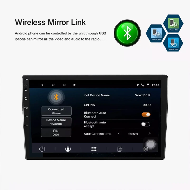 

Android 10 10.1 inch 2.5D 4-core Car DVD Multimedia Player For Universal Host Broadcast Video Stereo GPS Navigation