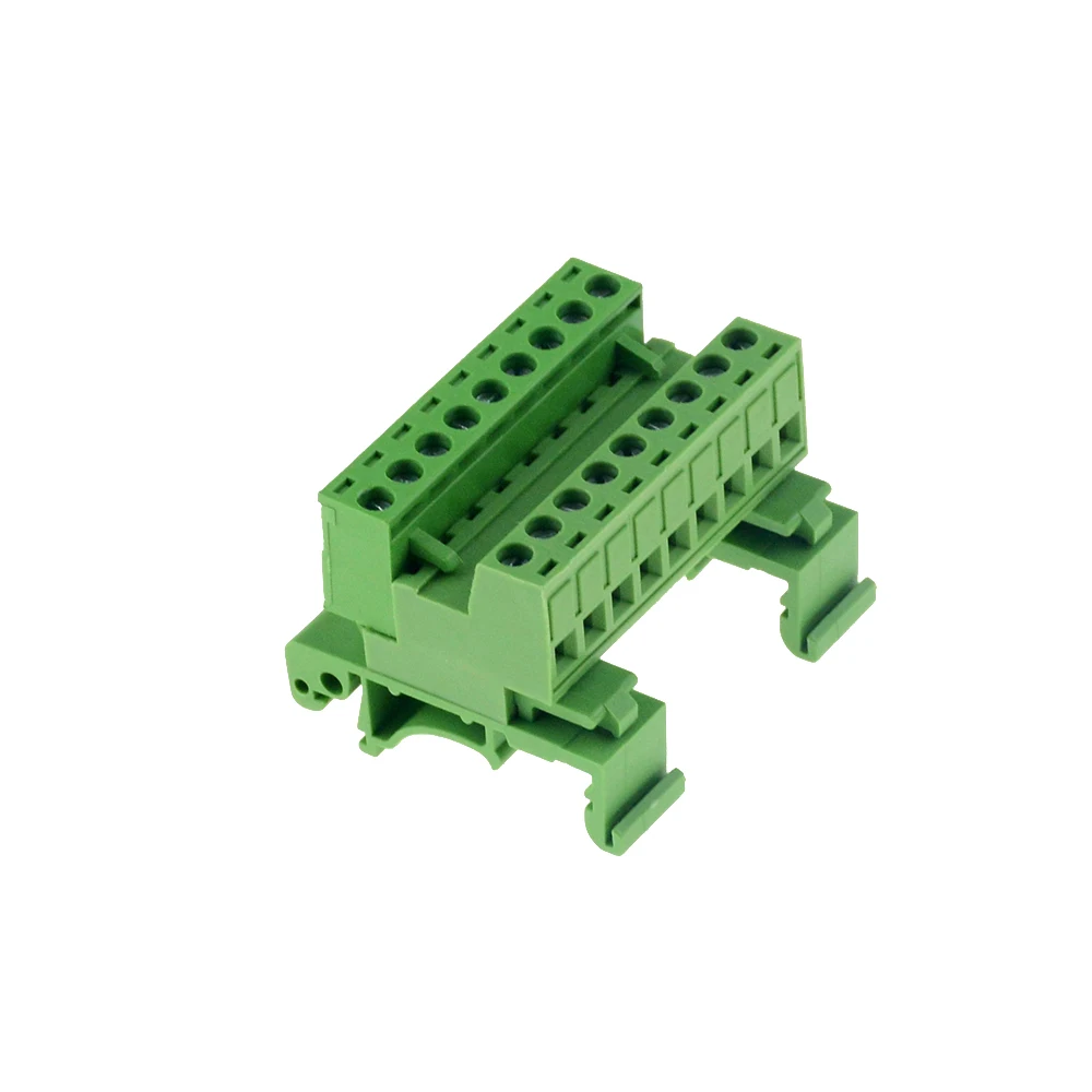 1 комплект 2EDG-UKR-5.08mm Тип рельса безsolderless разъем штыревого соединения ряд стыкового соединения монтажный 35 мм рельсовый клеммный блок Butt 2P 4P 10 - Цвет: 9P