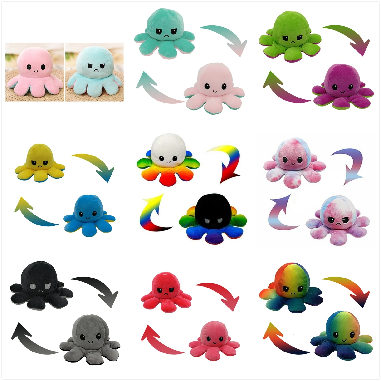 

Doll Stuffed Emotional New Flip Funny Toy Stuffed Toy Funny Present Plush Doll Fitget Toys Decoration Artwork For Home Stuffed