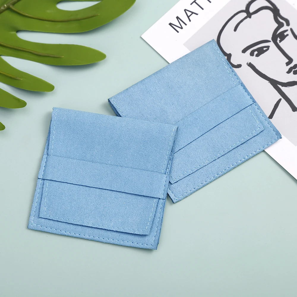 

10 шт. Синий Chic изделия пакет для обручального кольца колье и сережек с голубыми рождественскими подарками Подарочная сумка из микрофибры ба...