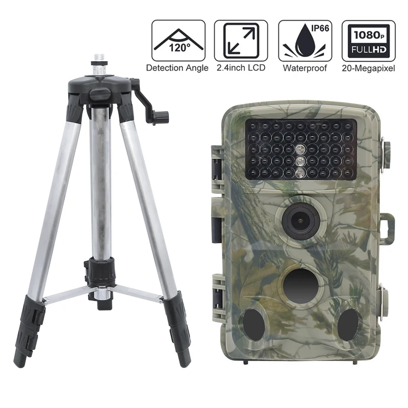 20MP HD Outdoor Hunting Camera Night Vision Photo Video Surveillance Wildlife Trail Camera IP66 with 32G SD Card And Tripod