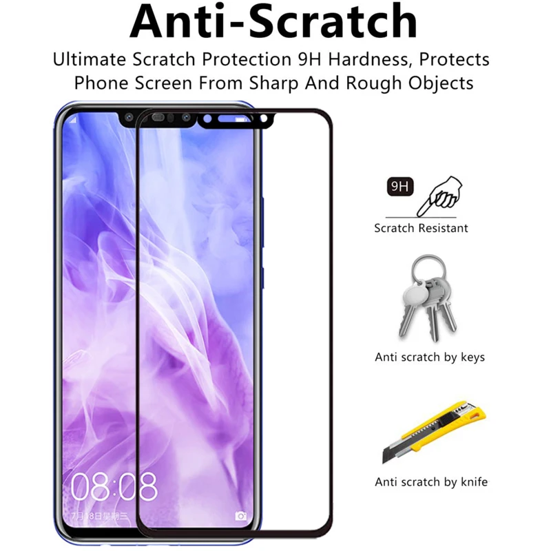 9d закаленное стекло для защиты экрана huawei nova 3i 3 i чехол huawey hawawi nova3 nova3i i3 защитный