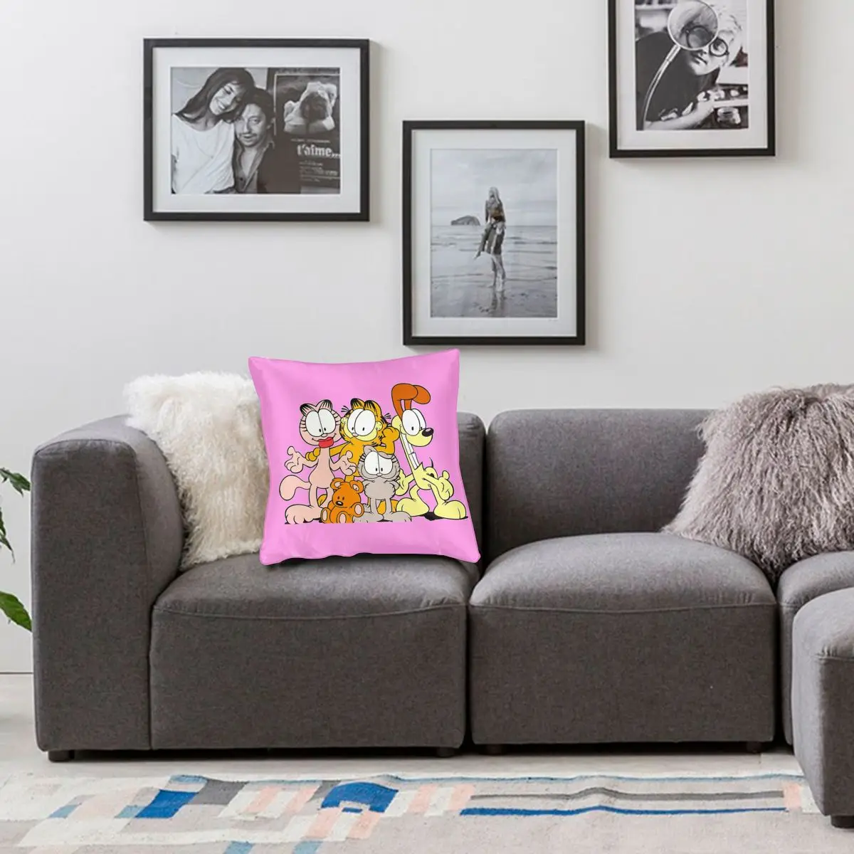 

Garfield And Friends Your Favorite Cat Square Pillow Case Polyester Throw Pillow Fashion Cushion Covers