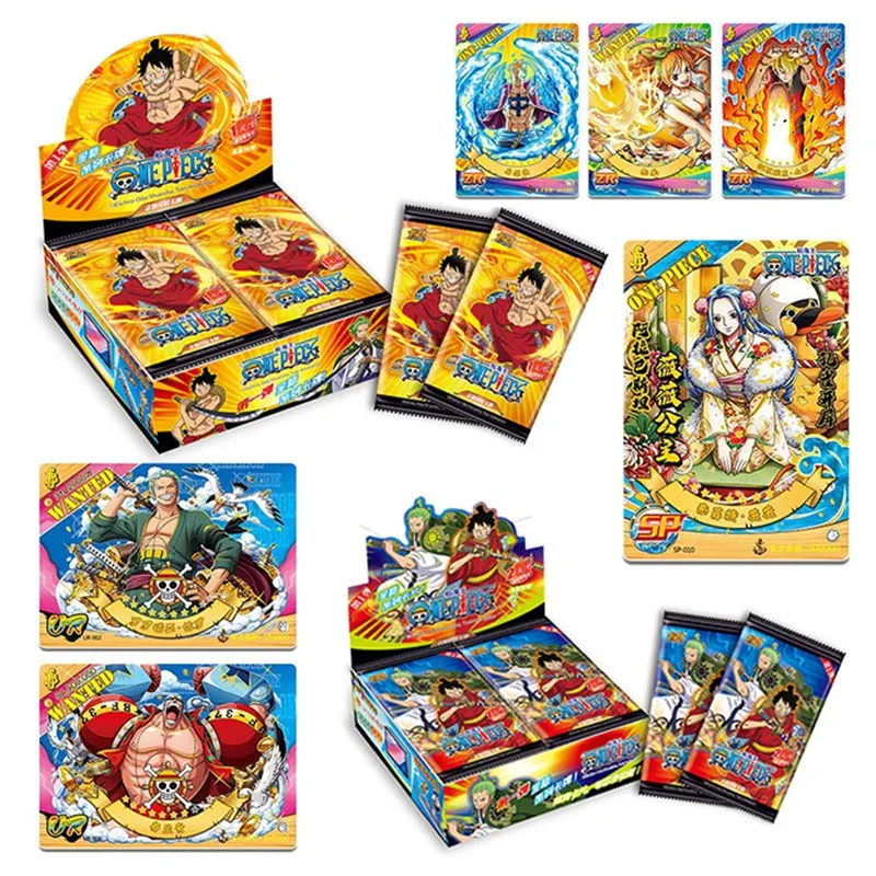 Juego de cartas de animaci&oacute;n de One Piece, tarjeta de colecci&oacute;n de personajes perif&eacute;ricos, juguete de almacenamiento de tarjetas de chico-0