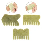 1 шт. натурального нефрита расческа из камня доска гуаша в форме расчески массаж ручной массажер расческа для релакса здравоохранения