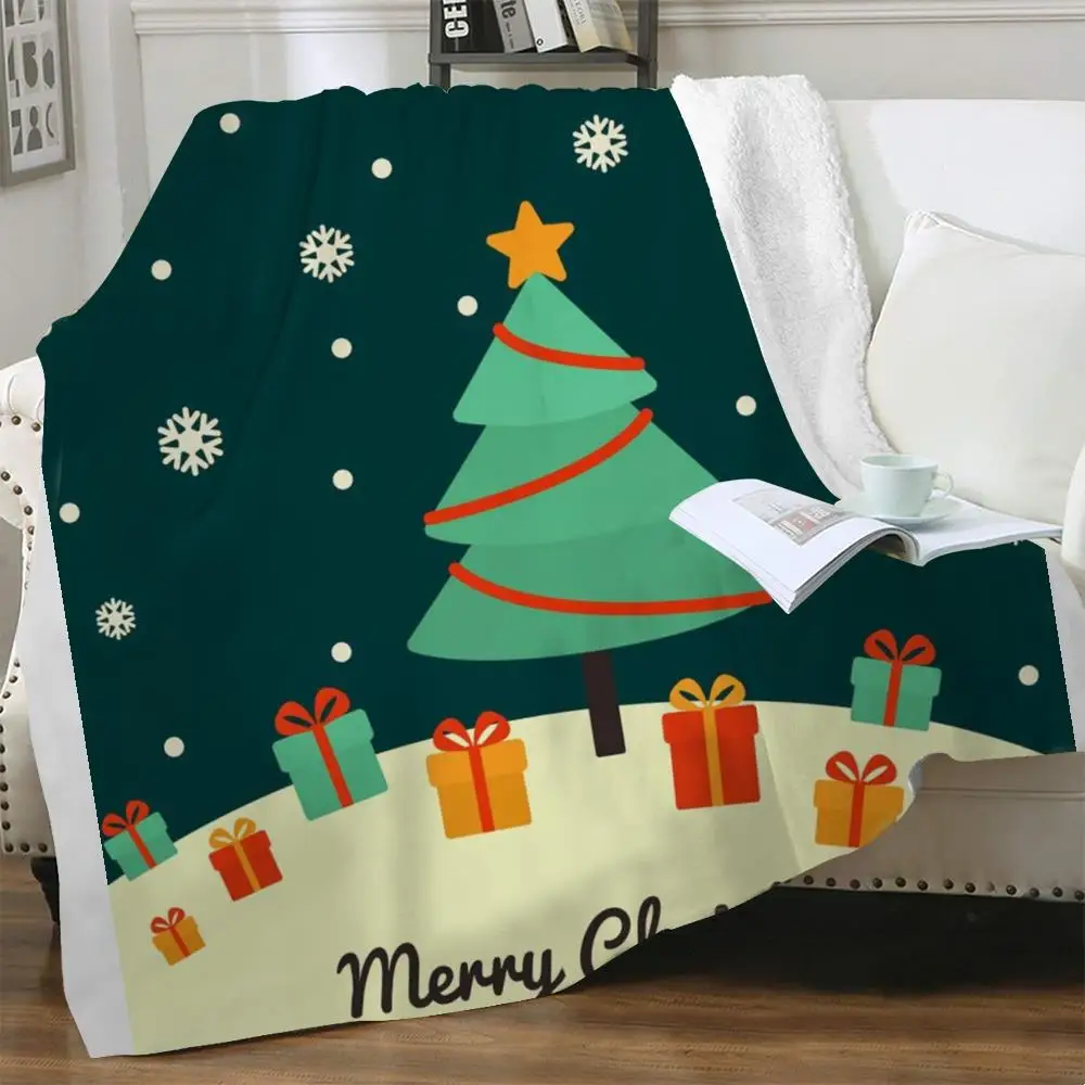 

NKNK рождественские одеяла, новогоднее покрывало для кровати, Рождественская елка с 3D принтом, праздничное тонкое одеяло, одеяло из шерпы, нов...