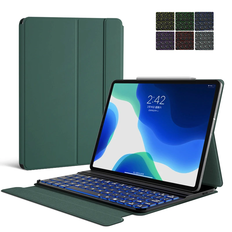 

Чехол с подсветкой клавиатуры для iPad Pro 12,9 2021 чехол Pro 11 Bluetooth-совместимая клавиатура для Ipad Air 4 10,9 Магнитная клавиатура