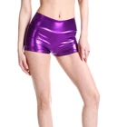 Женские блестящие Клубные Горячие Брюки, мини-шорты, шорты с металлическим блеском, танцевальные штаны с жидким мокрым внешним видом, танцевальные костюмы для фестивалей