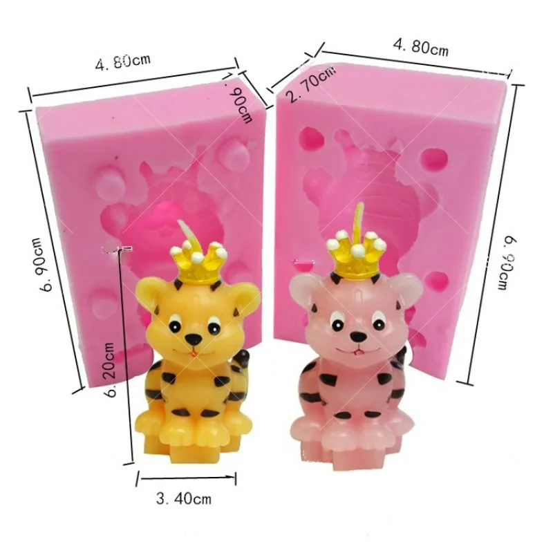 

DIY Fondant Silicone Mold 3D Tiger Candle Mold Aromatherapy Gypsum Soap Mold Cake Mould Baking Decoration Tools Accessories