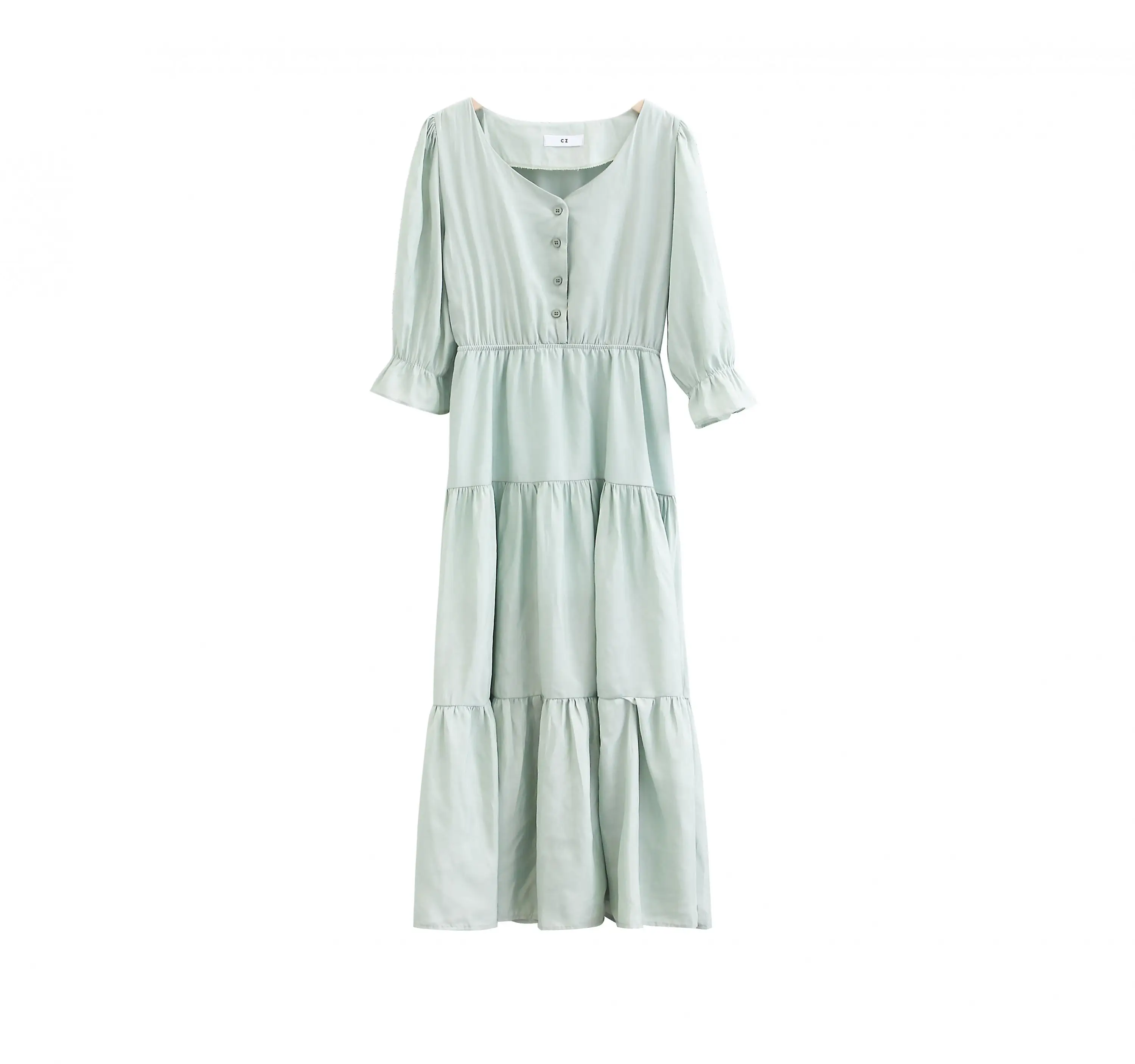 FINEWORDS 2020 элегантное белое платье в стиле ретро Летнее Длинное Платье с V образным