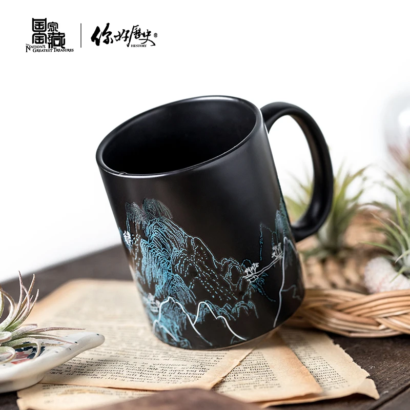 Роскошная кофейная кружка в комплекте керамическая креативная большая чашка