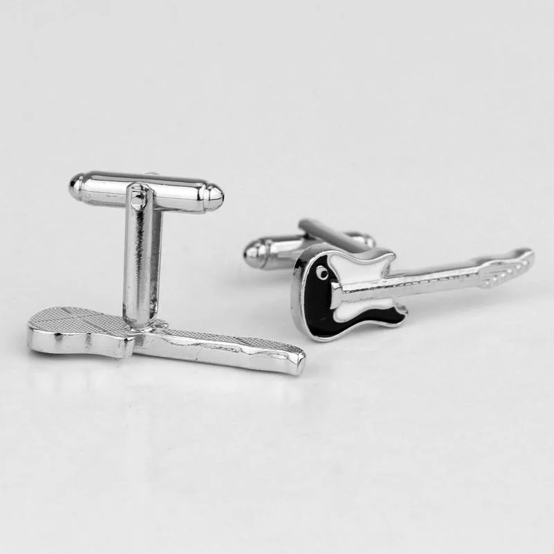 Мужские Подарочные запонки для скрипки серебряного цвета новинка дизайн