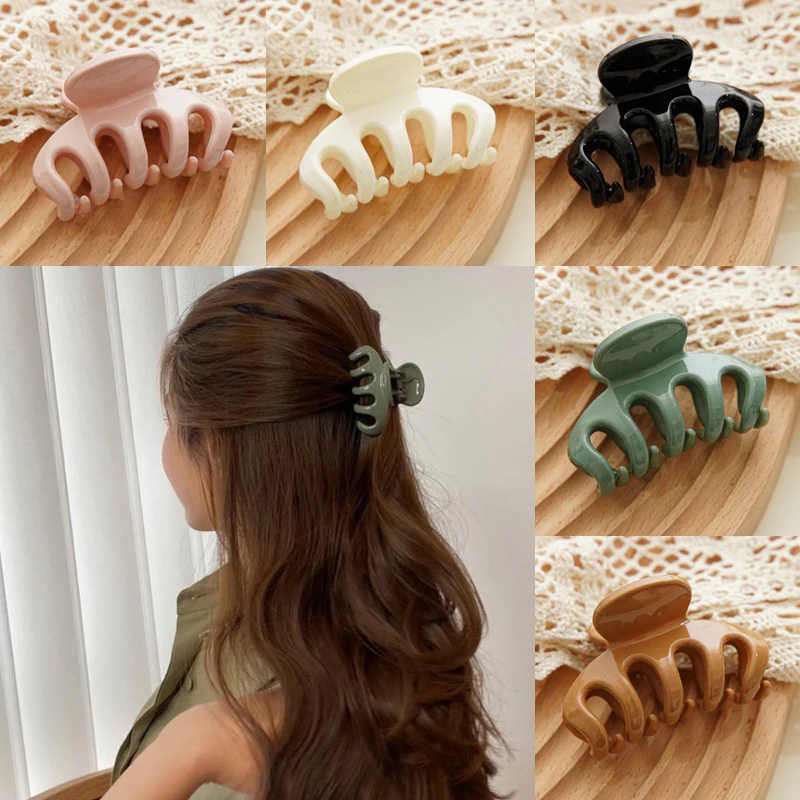 

New Fashion Acrylic Hair Claw Clips Barrettes For Women 2022 Hair Accessories Small Shark Clip Hairpins Hairgrips Girl Headwear