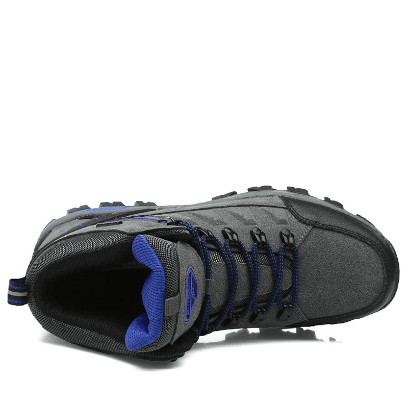 Мужские Нескользящие кроссовки JUNJARM Черные Водонепроницаемые уличные ботинки на