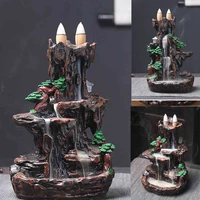 mountains river waterfall backflow incense burner censer meditation crafts temple home room decoration gifts zen ornaments home