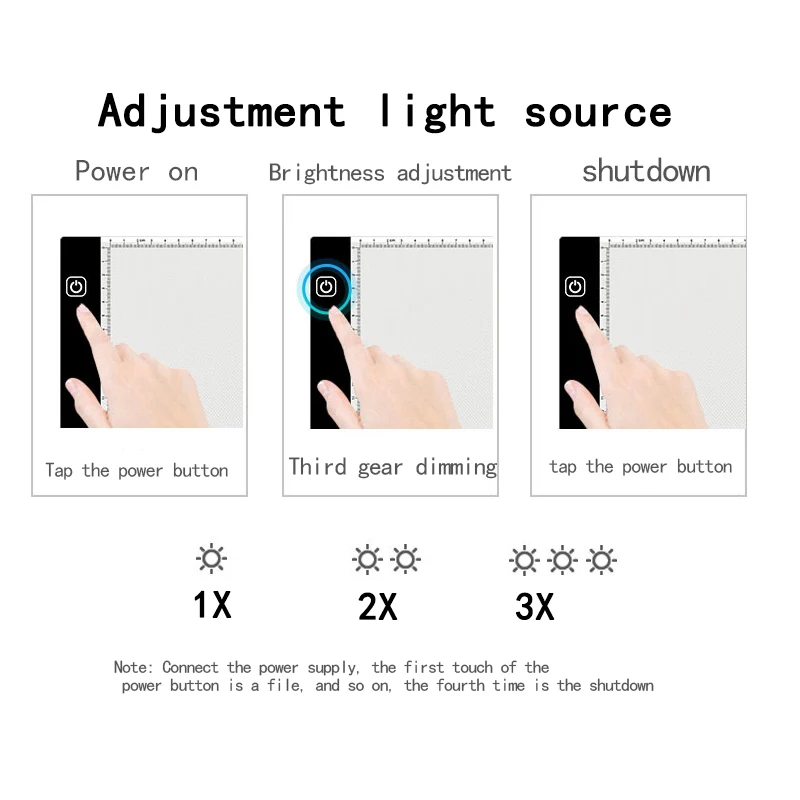 Ультра тонкий A4 световая витрина с регулируемой яркостью светодиодный светлая