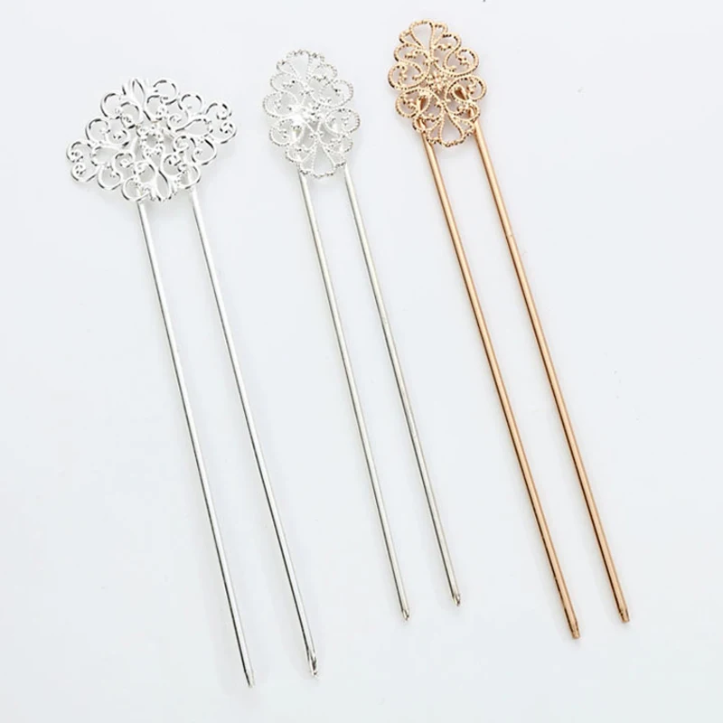 Женская Цветочная U образная заколка застежка для волос аксессуары