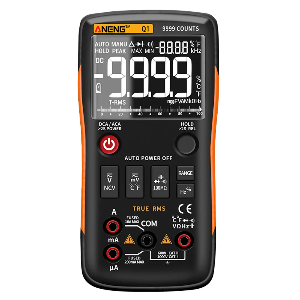 Q1 Цифровой мультиметр истинно-RMS метр тестеры автомобильный электрический