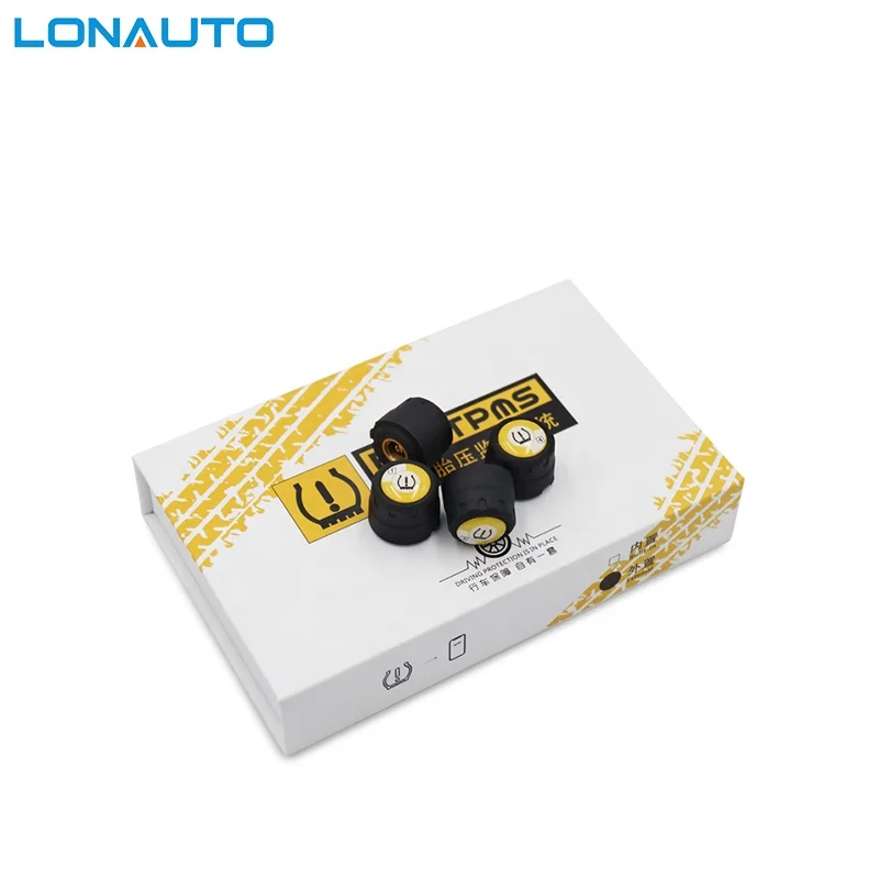 

Car BLE 4.0 TPMS FOR Android IOS phone Tire Pressure Monitor temperature and pressure System 4 External Sensors
