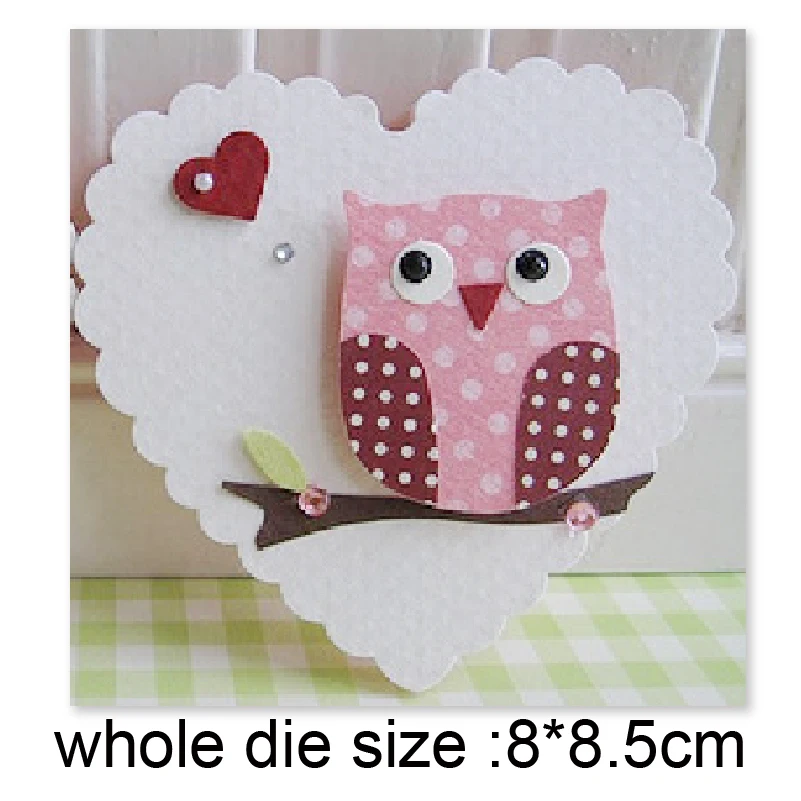 

metal cutting dies heart shape frame owl cut die mold decoration Scrapbook paper craft knife mould blade punch stencils dies