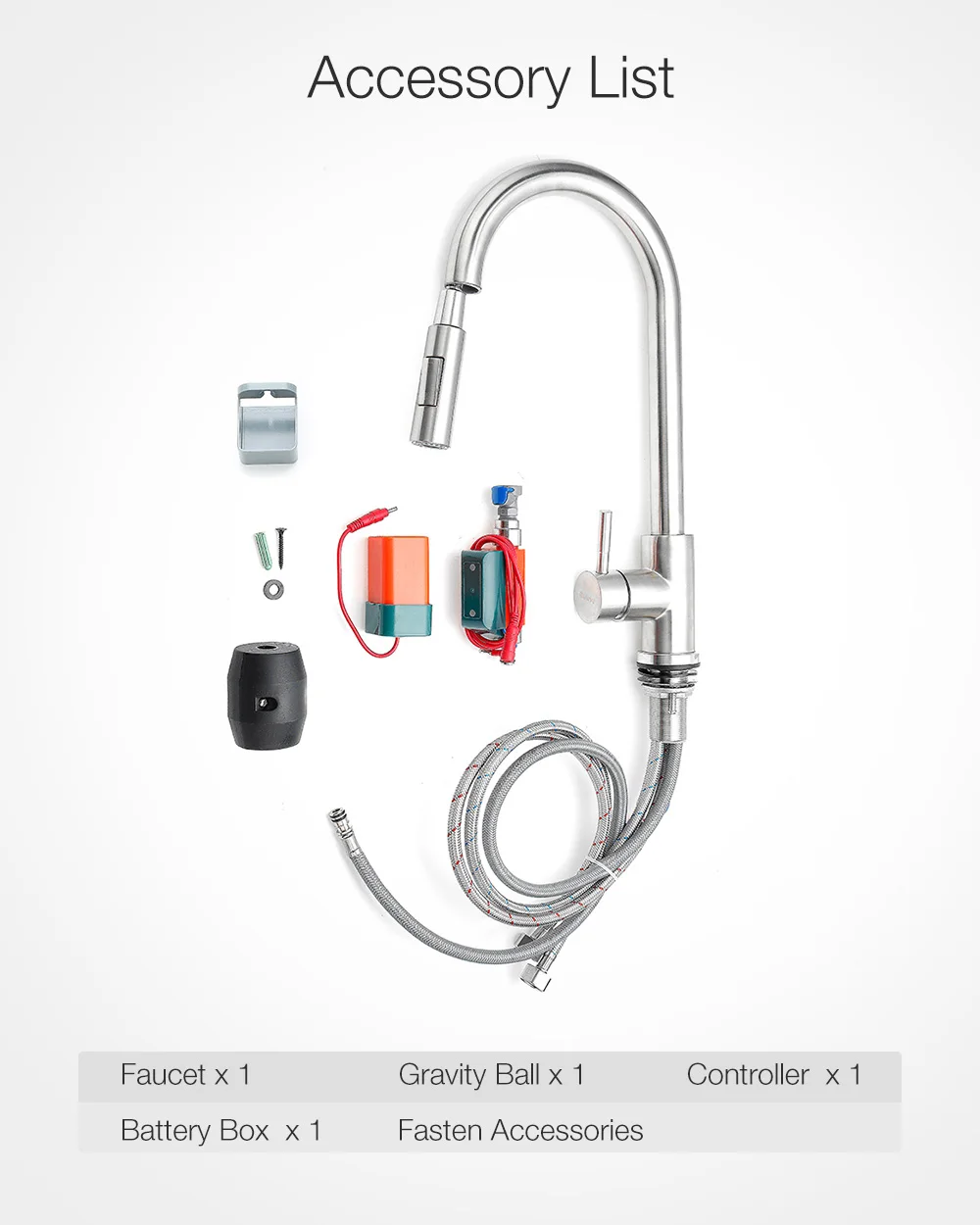 

Black Sensor Kitchen faucet Hot and cold rotating spring kitchen household faucet Smart Induction Mixed Tap