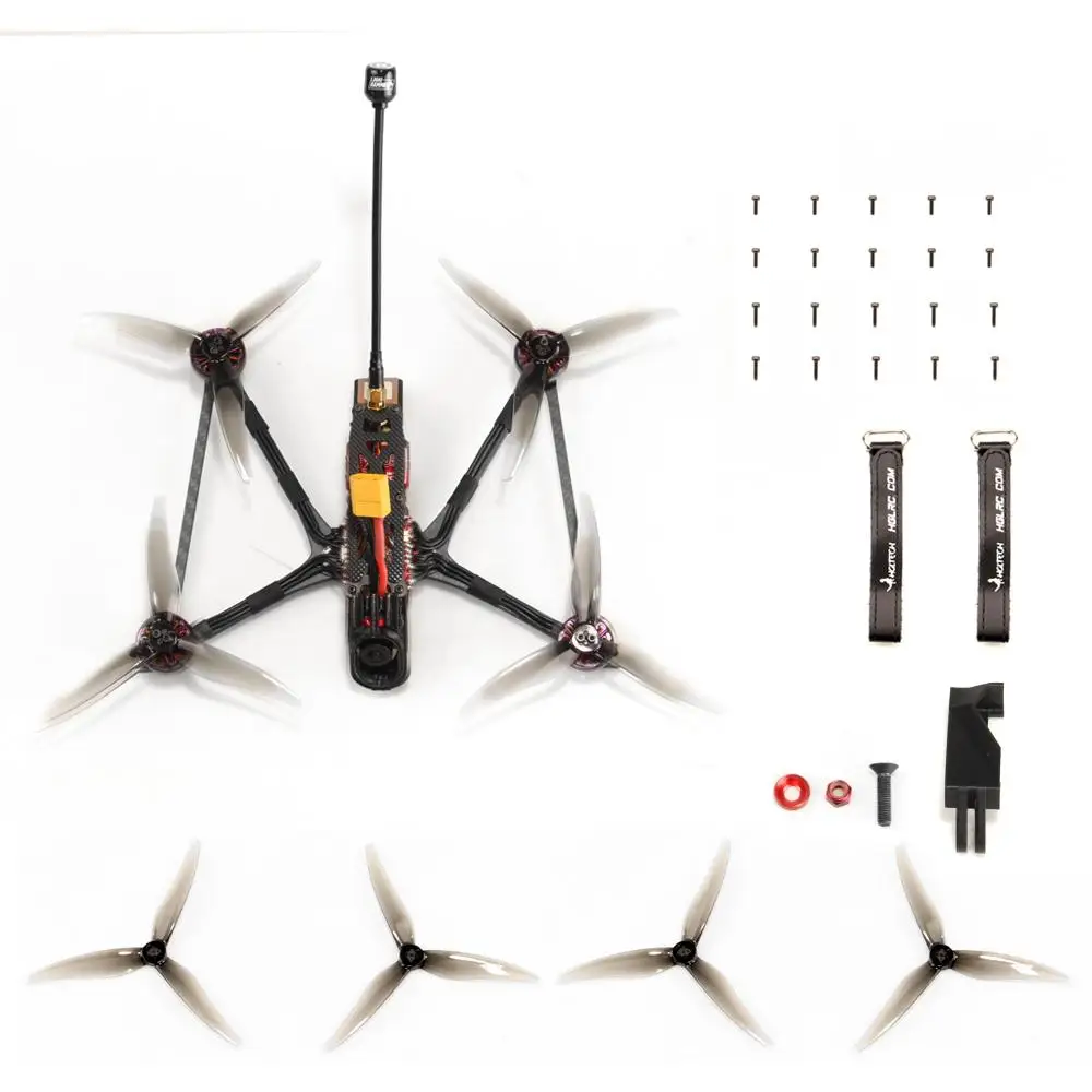Аналоговый Дрон HGLRC Радиоуправляемый Rekon5 Zeus F722 Mini BLHELI32 30A 800 МВт Caddx Ratel V2 2004 3000KV 4S 5