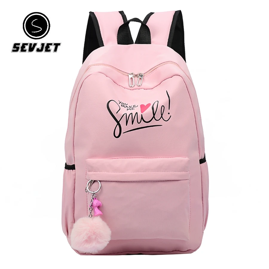 Oxford School Bags For Teenagers Girls Large Backpack With Bom Women 14 Inch Notebook Book Bag Youth Leisure C1045 |