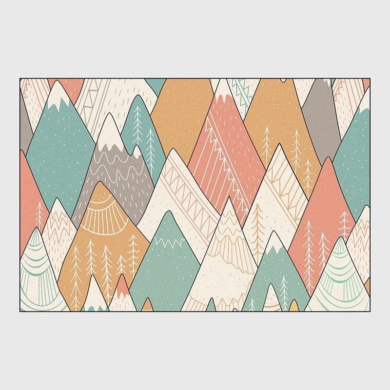 

Hill Printed Carpet Living Room Carpet Children's Play Area Alfombra Bedroom Decoration Rug Door Mat Woman Bedroom Decoration