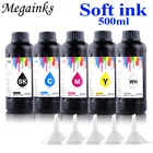 МягкиеЖесткие светодиодные УФ-чернила 5 видов цветов 500 мл для Epson DX4 DX5 DX6 DX7, печатающая головка для планшетных струйных принтеров Epson Roland Mimaki Mutoh