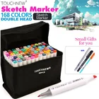 TOUCHNEW 80 цветов Профессиональный фотографический маркер на спиртовой основе для рисования манги дизайнерские художественные принадлежности