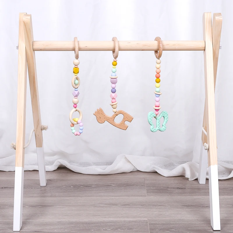 1 Набор деревянный кулон животные детские игры тренажерный зал прорезыватель BPA