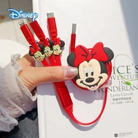 disney 3in1 data usb cable fast charger charging cable for iphone android huawei xiaomi universal cute phone charging data lines