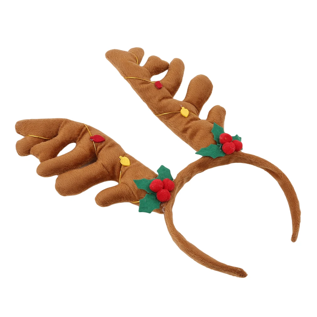 

2020 Christmas Kids Elk Hair Hoop Kids Christmas Hair Band Headband Accessories Antlers With Bells Cute