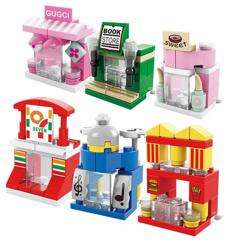 137 шт. Детский конструктор милый дом|Блочные конструкторы| |