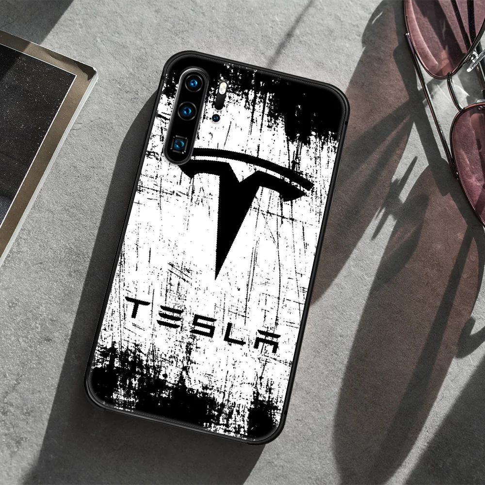 

Tesla car logo Phone Case For Huawei P Mate 10 20 30 40 Lite Pro smart Z 2019 nova 5t black Waterproof Fashion Cell Pretty