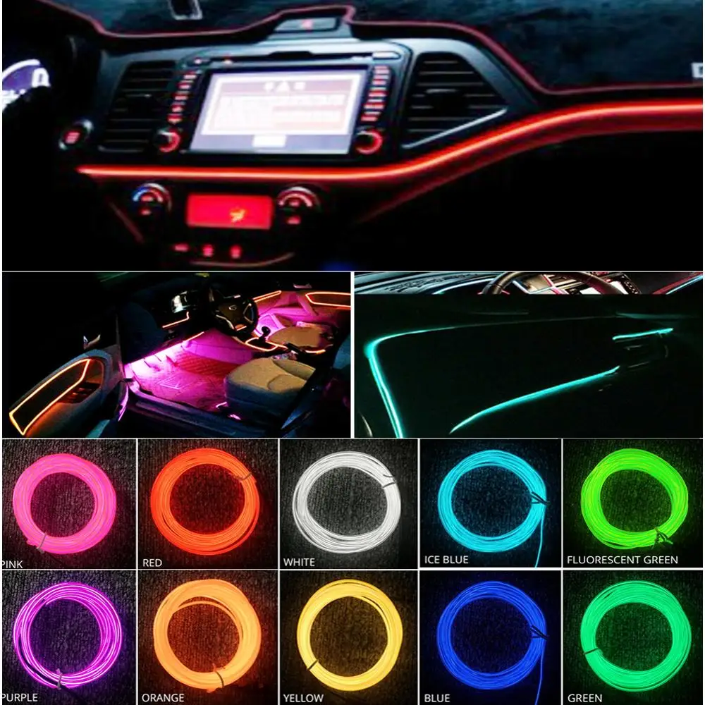 Проводная автомобильная светодиодная лента светильник для неоновых вечерние