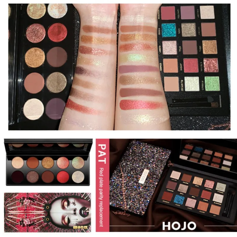 Палитра матовых мерцающих теней для век стойкие водостойкие не размазывающиеся